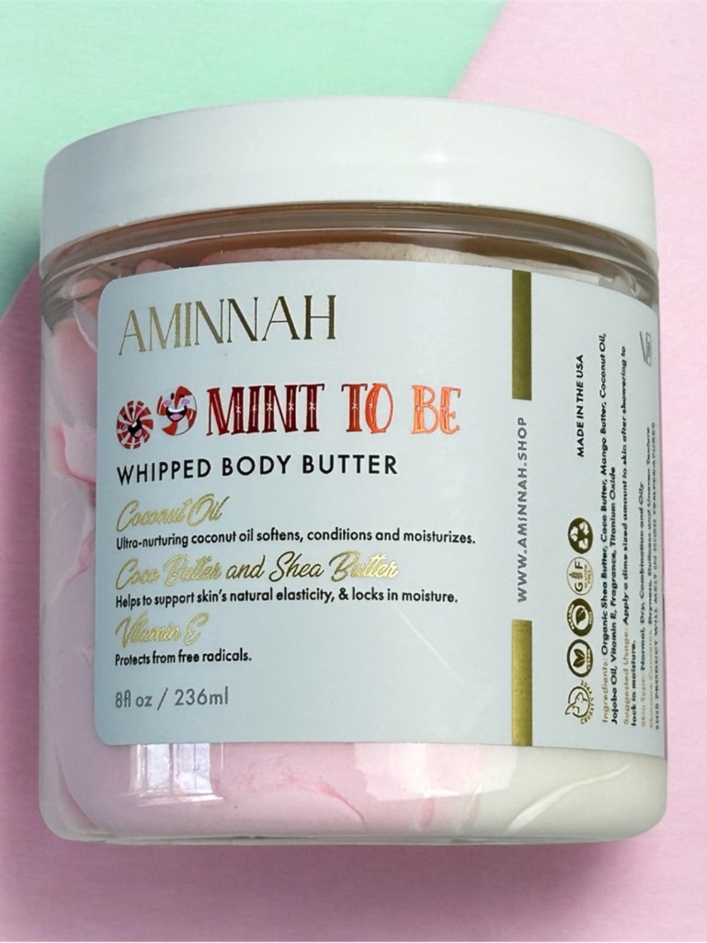 Aminnah Mint To Be Whipped Body Butter - 8 oz